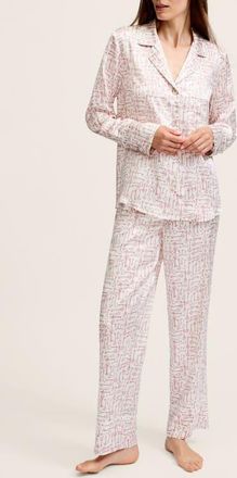 Petite Plume Silk Pajamas in Pink at Nordstrom, Size X-Small
