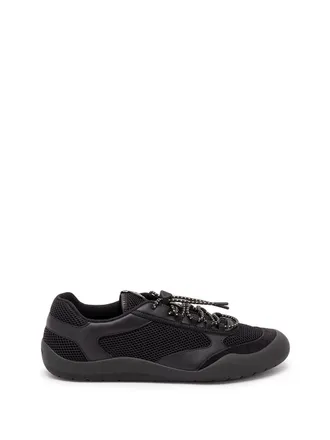 Prada Speedrock Leather And Mesh Sneakers