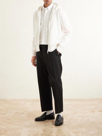 Thom Browne Striped Cotton Zip-Up Hoodie