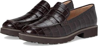 Cole Haan Womens Cole Haan Geneva Loafer Dark Chocolate Leather Slip On Shoes RHS6705