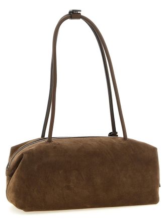 Max Mara Suede Top Case Shoulder Bag - Taupe