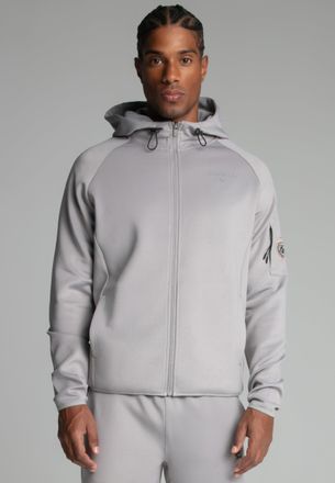 Siksilk Sudadera Cremallera Completa Gris Masculino XXL