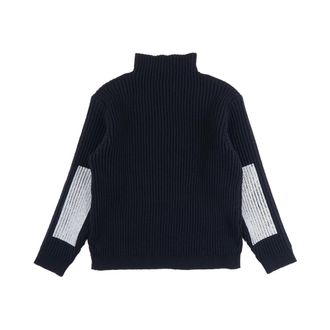 Stone Island Turtlenecks, male, Blue, Size: L Marina Ribbed Knit Turtleneck Sweatshirt