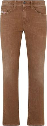 Diesel Rechte katoenen jeans - Heren - Regular Fit Jeans - Bruin - W26 - Katoen - Jeans