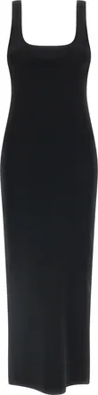 Entire studios Black Viscose Midi Womens Dress