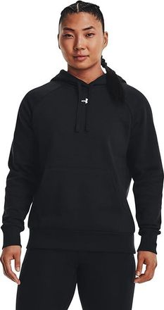 Under Armour Rival Fleece Hoodie Womens Clothing Black/White : LG (US 12-14), Cotton/Fleece
