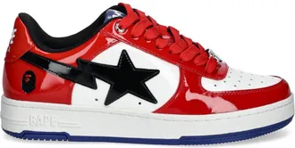 A Bathing Ape Bape STA sneakers - men - Calf Leather/Rubber/Fabric - 8.5 - Red
