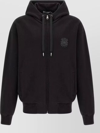 Dolce & Gabbana ribbed hooded zip jacket