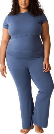Kindred Bravely The Sunday Maternity & Nursing Pajama Set in Slate Blue at Nordstrom, Size X-Large