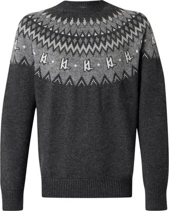 Karl Lagerfeld Truien & Vesten, Heren, Grijs, XL, Wol, Monogram Accent Sweater
