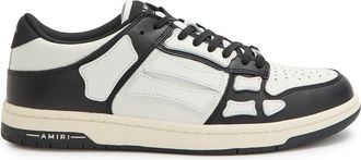 Amiri Skel Panelled Leather Sneakers - Black And White - 44 (IT44 / UK10)