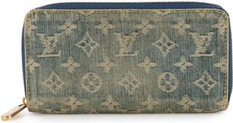 Louis Vuitton Blue Monogram Denim Long Wallet (Bi-Fold) (Pre-Owned)