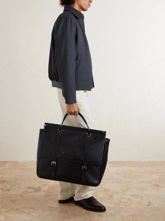 Brunello Cucinelli Full-Grain Leather Weekend Bag