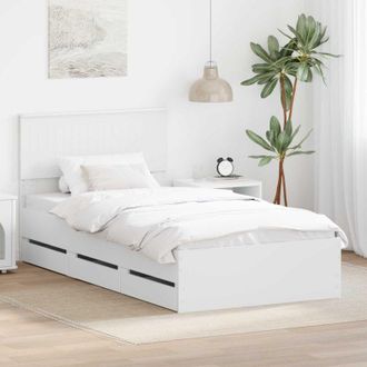 vidaXL Estructura De Cama Con Caj&oacute;n 100 X 200 Cm Madera Ingenieril Vidaxl