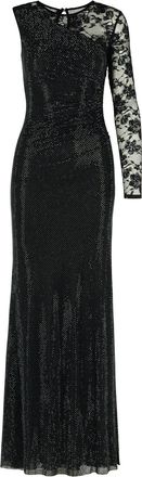 Self Portrait Rhinestone Black Polyester Dress