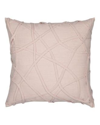 Elaine Smith Illusion Handmade dimensional applique Indoor & Outdoor Woven Accent Pillow in Blush at Nordstrom, Size 20X20