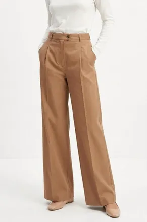 Nine In The Morning Tailored High Rise Trousers In Fango