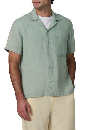 Joe's Slub Cotton Camp Shirt in Green at Nordstrom, Size Xx-Large