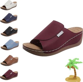 Generic VivaStep Sandals - Vivastep Womens Orthopedic Comfort Sandals, Ergonomic & Non-Slip Sandal for Pain Relief (Wine Red,9)