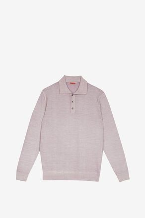 Barena Lang&auml;rmeliges Polohemd Pevaron Brunal Tortora