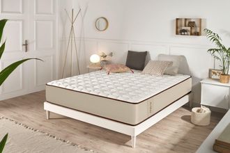 Moonia Colch&oacute;n Viscoel&aacute;stica Air Max Marr&oacute;n 15 Cm Viscoel&aacute;stico Transpirable Ergon&oacute;mico - 135x190 Cm - Moonia