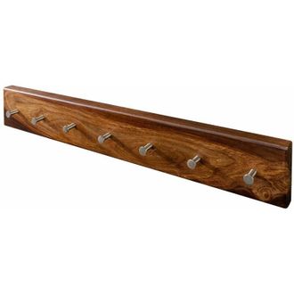 Massivmoebel24 toronto 240 Appendiabiti da parete in legno di sheesham - cerato / noce 70x5x10