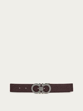 Ferragamo Men Adjustable Gancini belt Violet