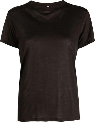 BASERANGE short-sleeved bamboo T-shirt - women - Bamboo - S - Brown