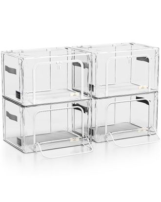 Sorbus Stackable/Foldable Large 4-Pack Storage Bags