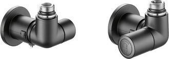 Caleffi V&aacute;lvulas High-style Para Radiadores Toalleros Negro Mate Caleffi 4003-4004 Negro Mate - Izquierda