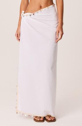 SNDYS Zelie Shell Wrap Maxi Skirt in White at Nordstrom