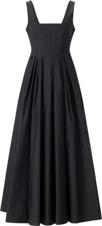 Sportmax Maxi Jurk - Dames - Maxi kleedjes - Zwart - L - Katoen - Kleedjes