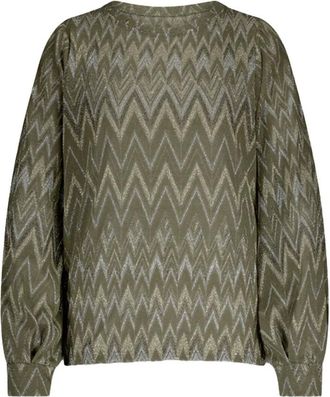 Summum Dames, Blouses & Shirts, Groen, Maat: L