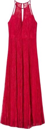 Twinset Kleedjes - Dames - Maxi kleedjes - Rood - 2XS - Polyester - Kleedjes
