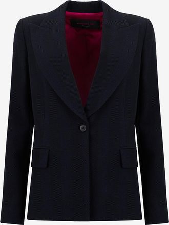 Barbara Bui Taillierter einreihiger Blazer aus Fischgrat-Wolle