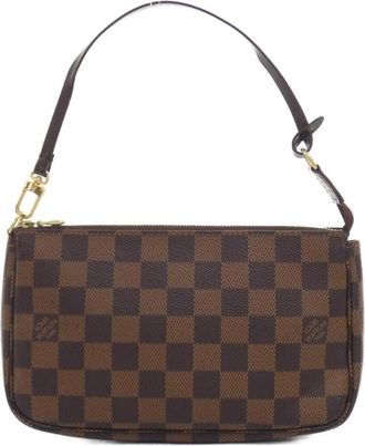 Louis Vuitton Ebene Coated Canvas Pochette Pouch (Pre-Owned)