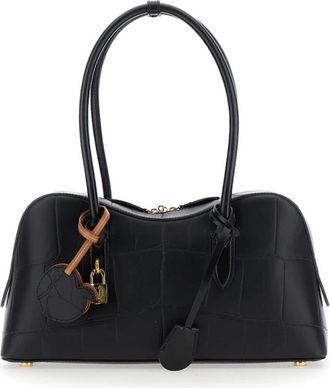 Stella McCartney Ryder Shoulder Bag - Dames - Schoudertassen - Zwart - ONE Size - Katoen - Tassen