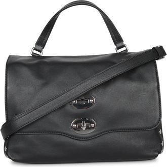 Zanellato Postina Rimboccata Saeta Small - Dames - Handtassen - Zwart - ONE Size - Leer - Tassen