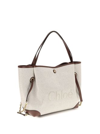 Chlo&eacute; Womens Tote Bag Clover Canvas Crafty Brown Cotton Shoulder