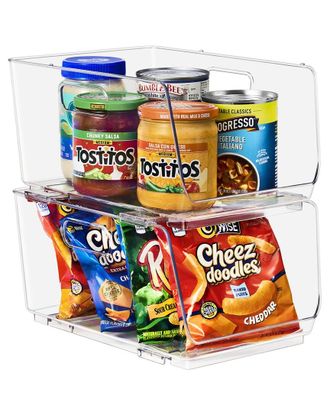 Sorbus Set Of 2 Stackable Medium Storage Bins