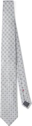 Brunello Cucinelli Silk tie with pattern in Light Grey at Nordstrom