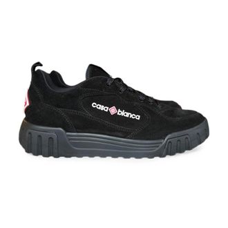 Casablanca Court Sneaker - Heren - Sneakers - Zwart - 43 1/2 EU - Leer - Schoenen