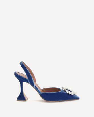 Amina Muaddi Begum velvet Slingback Sandals Female 38.5