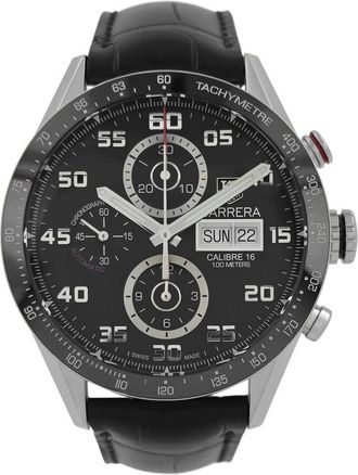 Tag Heuer Pre-owned Tag Heuer Carrera Chronograph Black Dial Mens Watch CV2A1R.BA0799