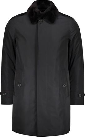 Ermenegildo Zegna Bont gevoerde Techno Fabric Jas - Heren - Mantel - Blauw - 3XL - Wol - Jassen