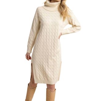 Southern Tide Brea Sweater Dress In Sand White