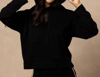 27 Miles Malibu Isolde Cashmere Blend Star Hoodie In Black