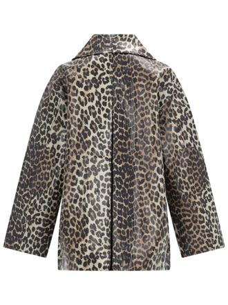Ganni Laminated Animalier Jacket - Multicolor