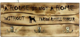 OEM Parson Russell Terrier - Percha Con Perro, Expositor De Medallas, Decoraci&oacute;n Del Hogar De Art-dog
