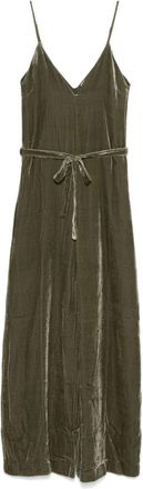 Gold Hawk Groene Velvet Palazzo Jurk met V-hals - Dames - Jumpsuits - Groen - S - Jumpsuits & Playsuits